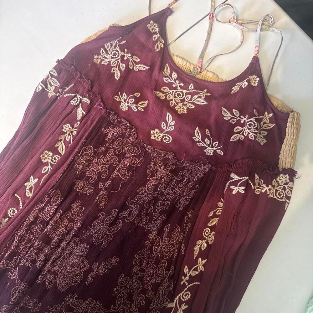 Bke Women's Burgundy and Purple Blouse